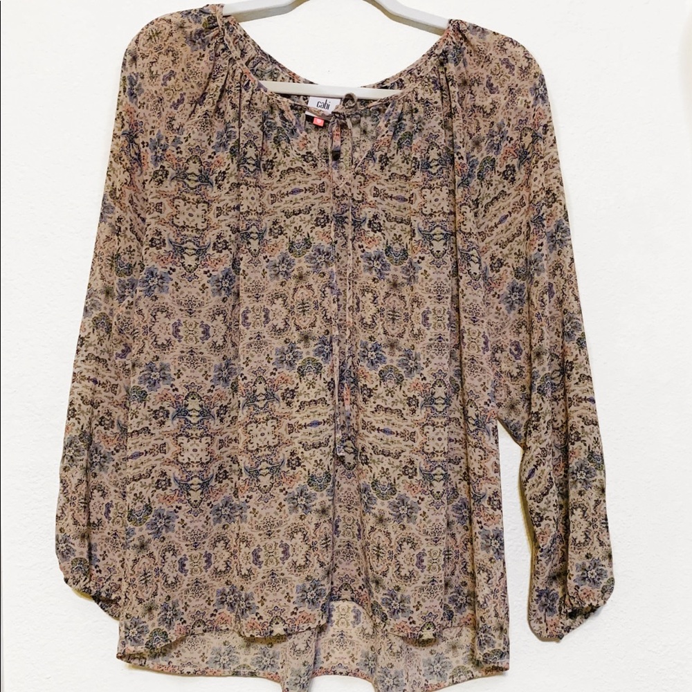 CAbi| Sienna Floral Blouse #52028 Small